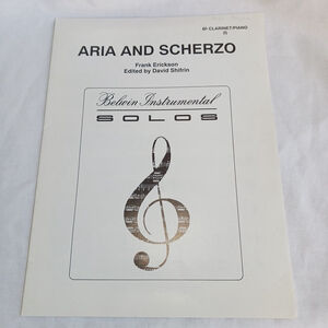 Aria and Scherzo Clarinet Piano Belwin Instrumental Solos